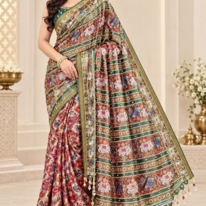Patola Beads Handwork Saree